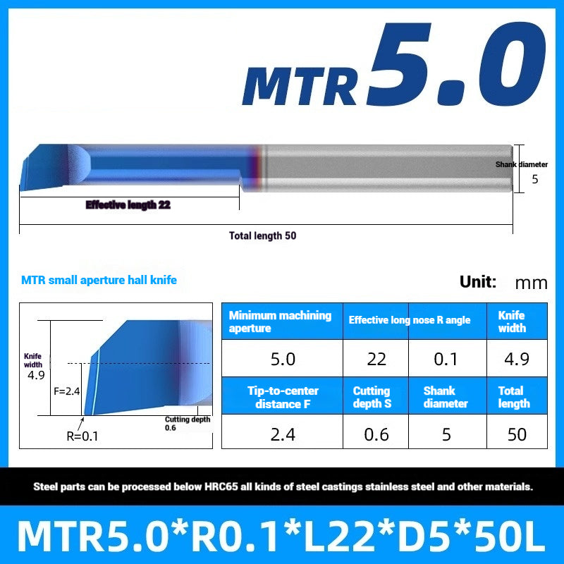 1122-MTR Small Bore Boring Tools Precision Boring Tools for Wear-Resistant Steel CNC Boring Bars Tungsten Carbide Alloy Shock-Resistant Miniature Turning Tools Shandong Denso Pricision Tools Co.,Ltd.